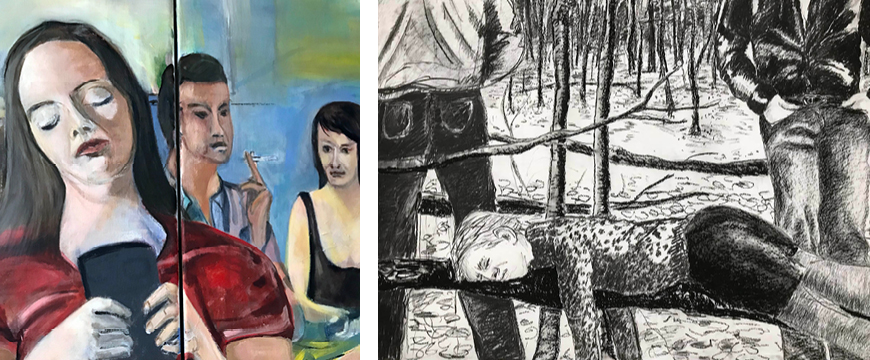 Schilderijen van Oscar Aberson en Esther Hans