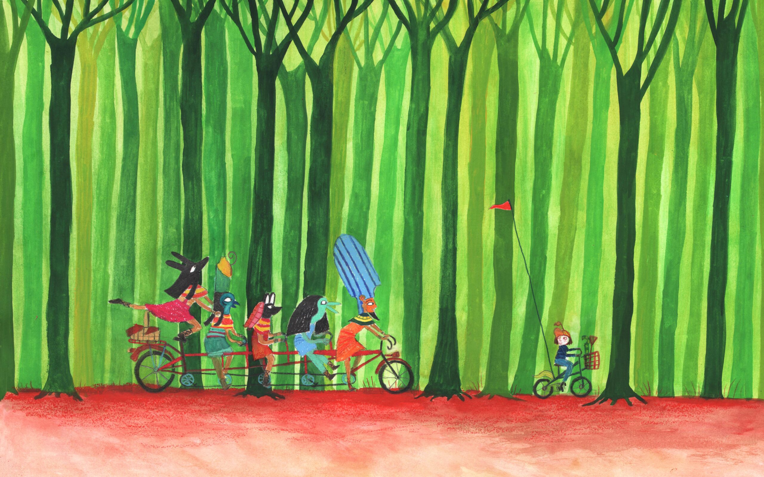 Moeder en dochter stellen tentoon